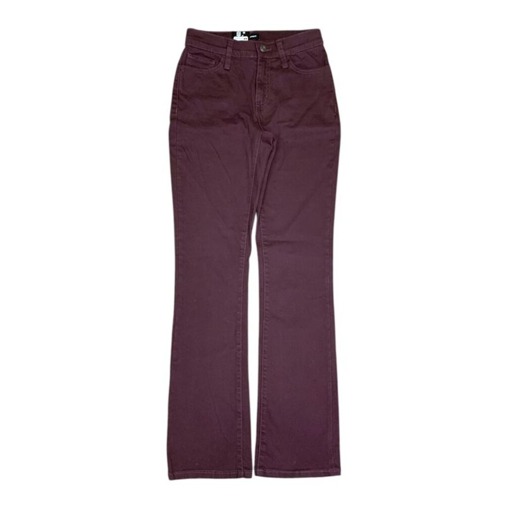 Express Women's Mid-Rise Comfy Stretch Bootcut 5 Pocket Jean - Wine Wash